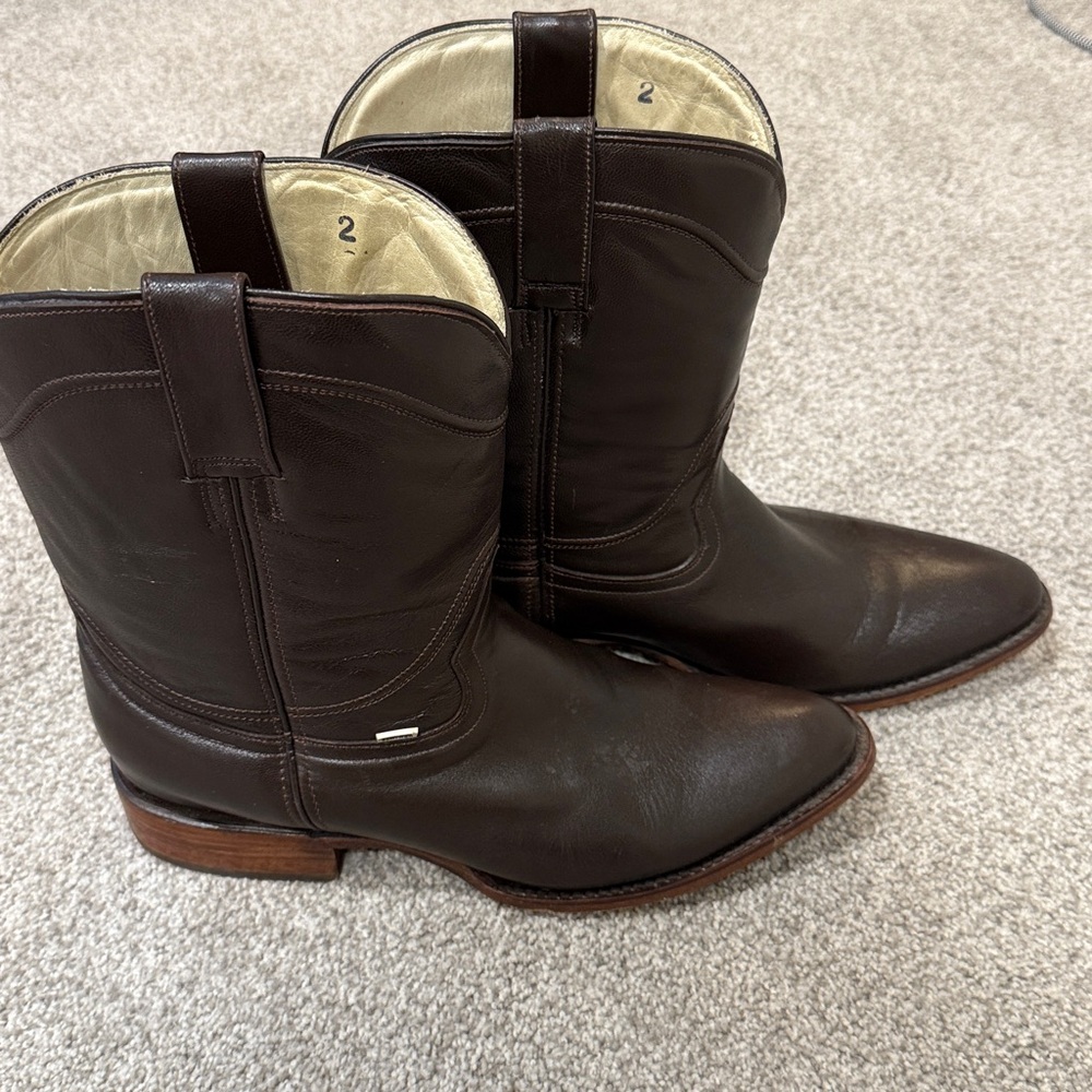 Rockin Leather Cowboy Boots Mens size 10.5